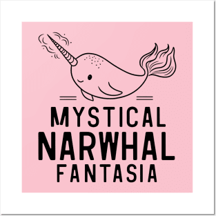 Mystical Narwhal Fantasia Posters and Art